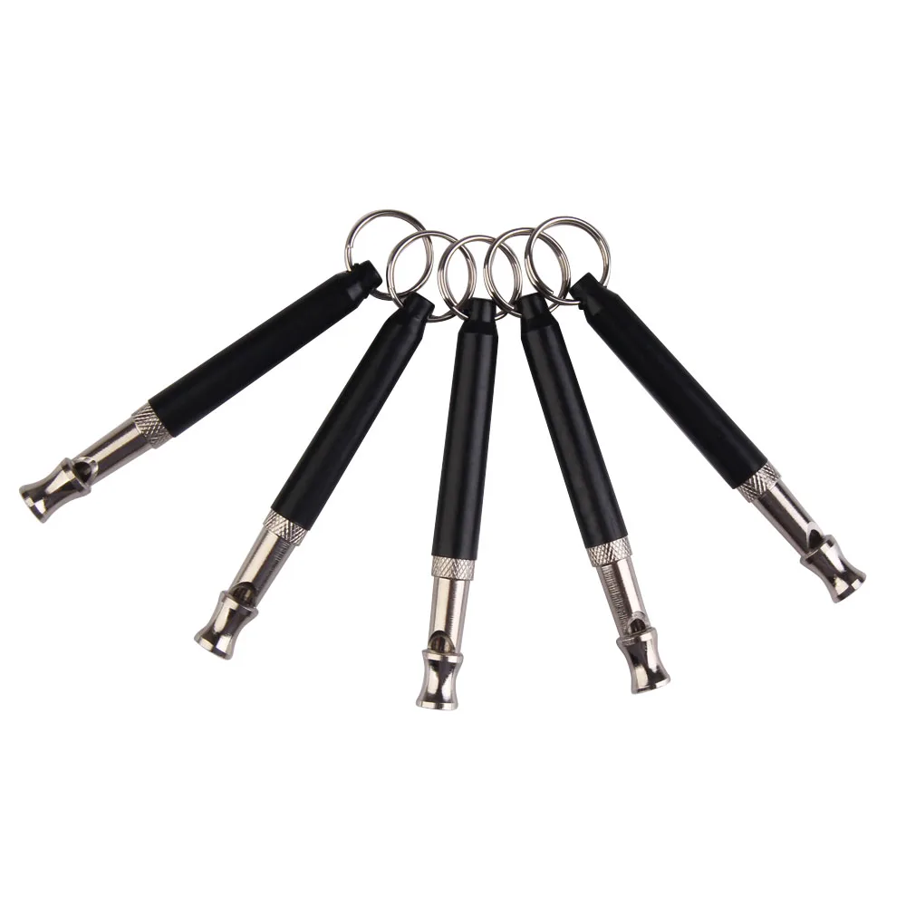 

Two tone ultrasonic flute puppy keychain dog whistle pet sound rejection device bark training
