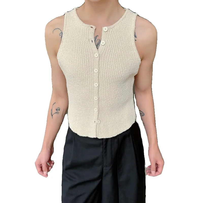 Новый летний вязаный эластичный жилет без рукавов Personali универсальный