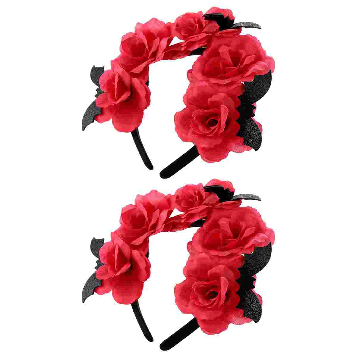

2pcs Creative Hair Accessories Rose Flower Headband Hair for Ladies