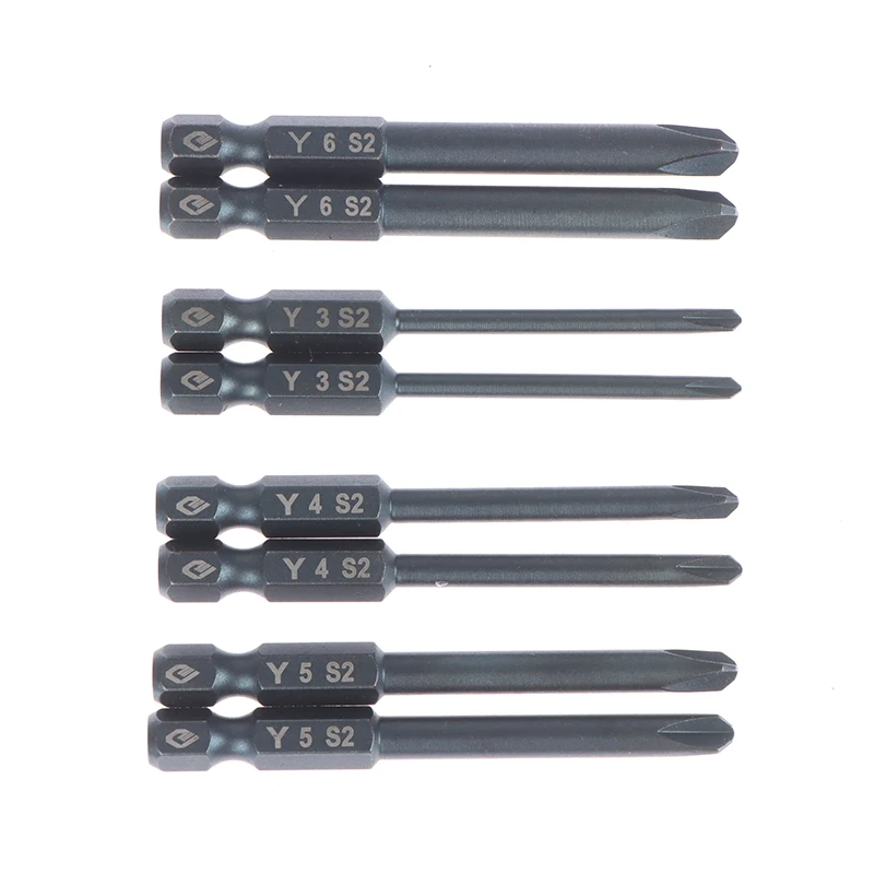

Screwdriver Bit Set 65mm 1/4in Hex Shank Tri-Wing Electric Screwdriver Bit Magnetic Y Tip Head Y3 Y4 Y5 Y6 Drill Bit Toos