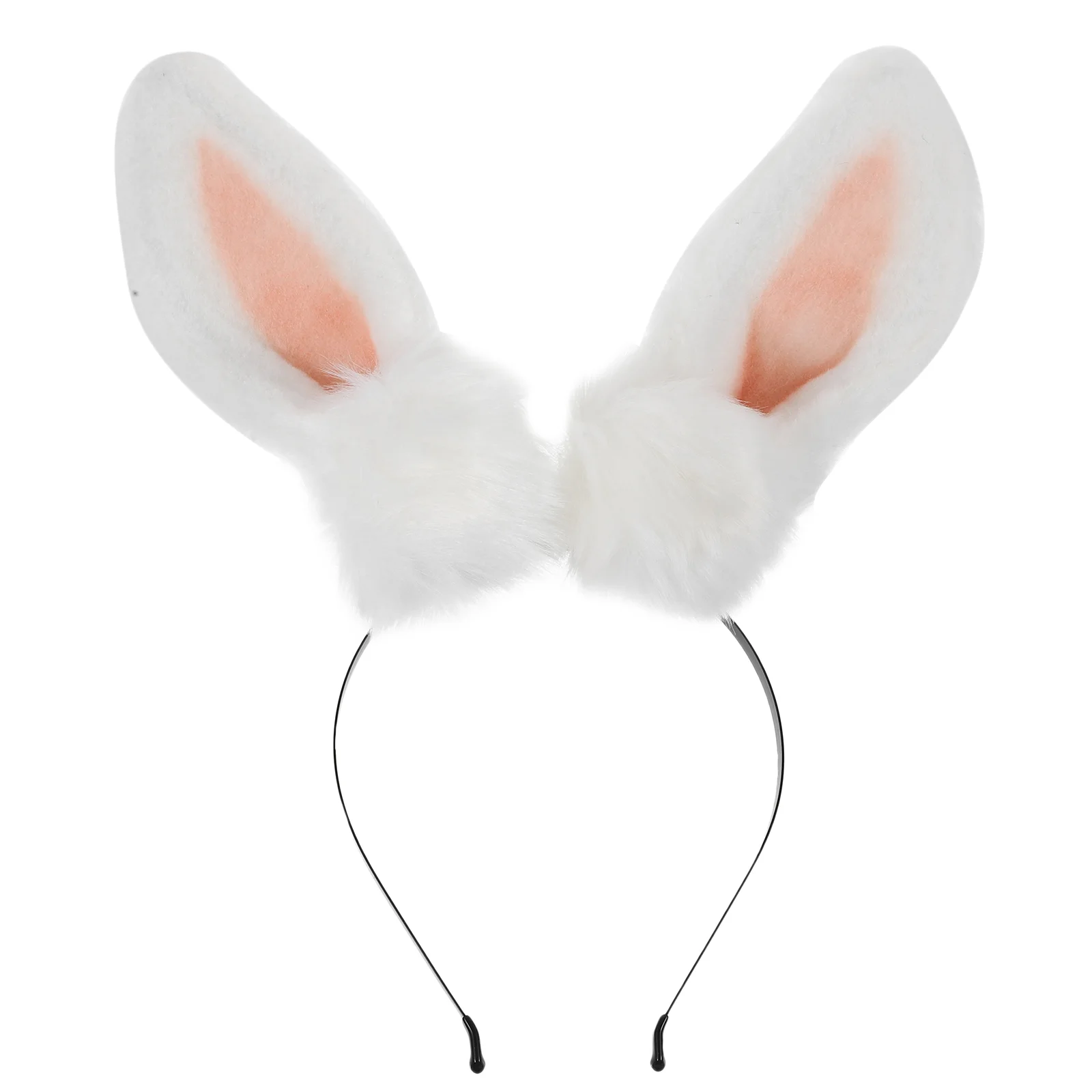 

Женские резинки для волос, искусственные резинки для волос из нержавеющей стали, женский головной убор в виде кролика, плюшевый ободок