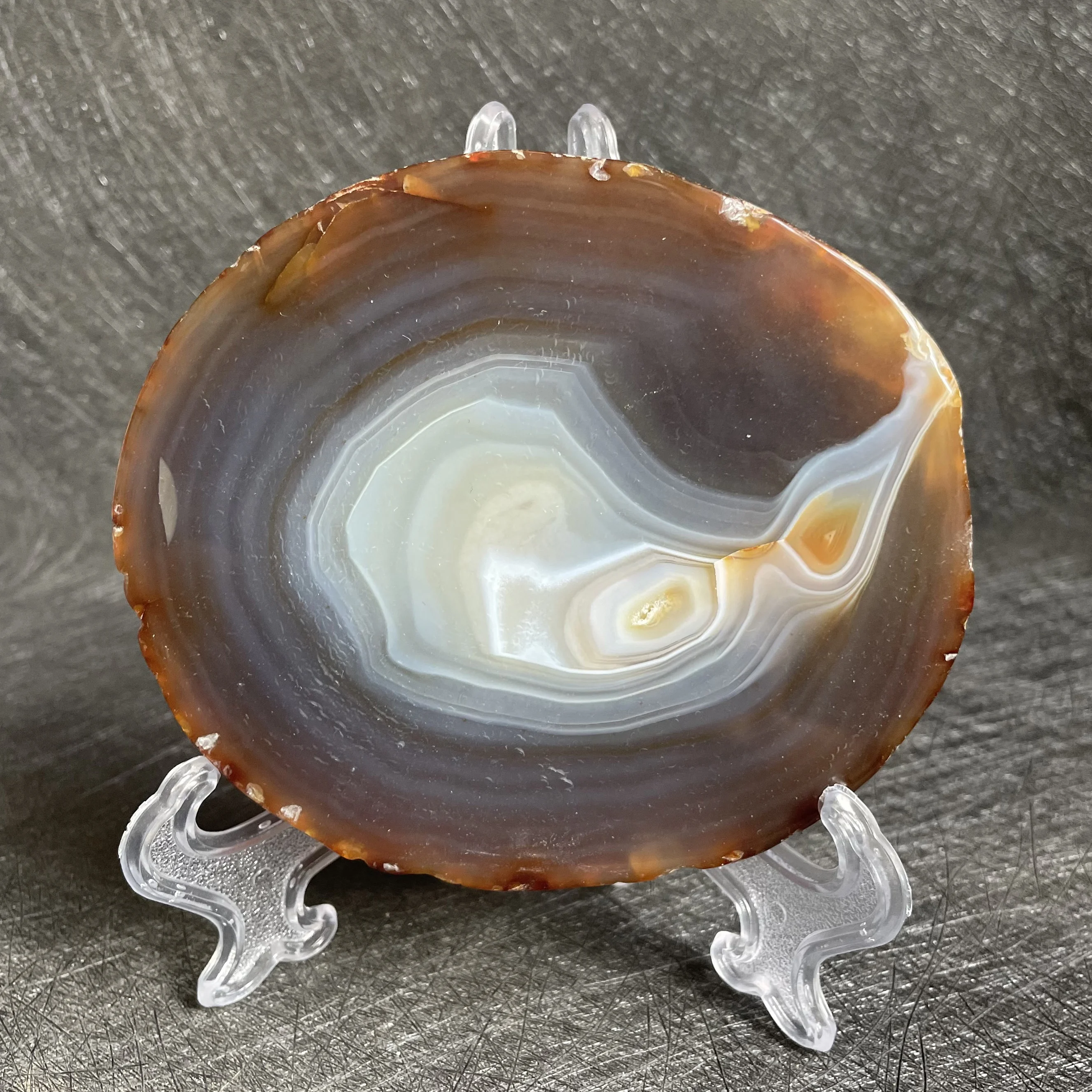 

354g Natural Agate Slice Coasters Decoration Crystal Slab Polished Quartz Rock Salver Healing Stone Reiki feng shui