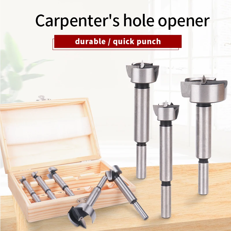 

5PCS Set Positioning Woodworking Hole Opener 15/20/25/30/35mm Flat Wing Drill Set Adjustable Hinge Hinge Reamer Tools Dropship
