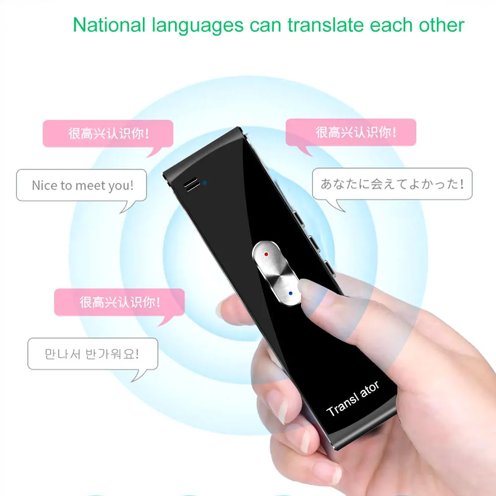 

Portable T8 Smart Voice Speech Translator Two-Way Real Time 137 Multi-Language Translation For Learning Travelling Business Meet
