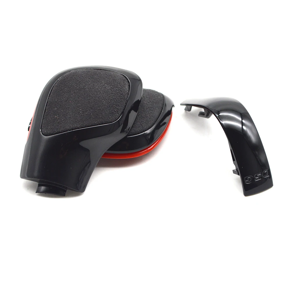 Черная Хромированная ручка переключения передач из замши боковая крышка DSG