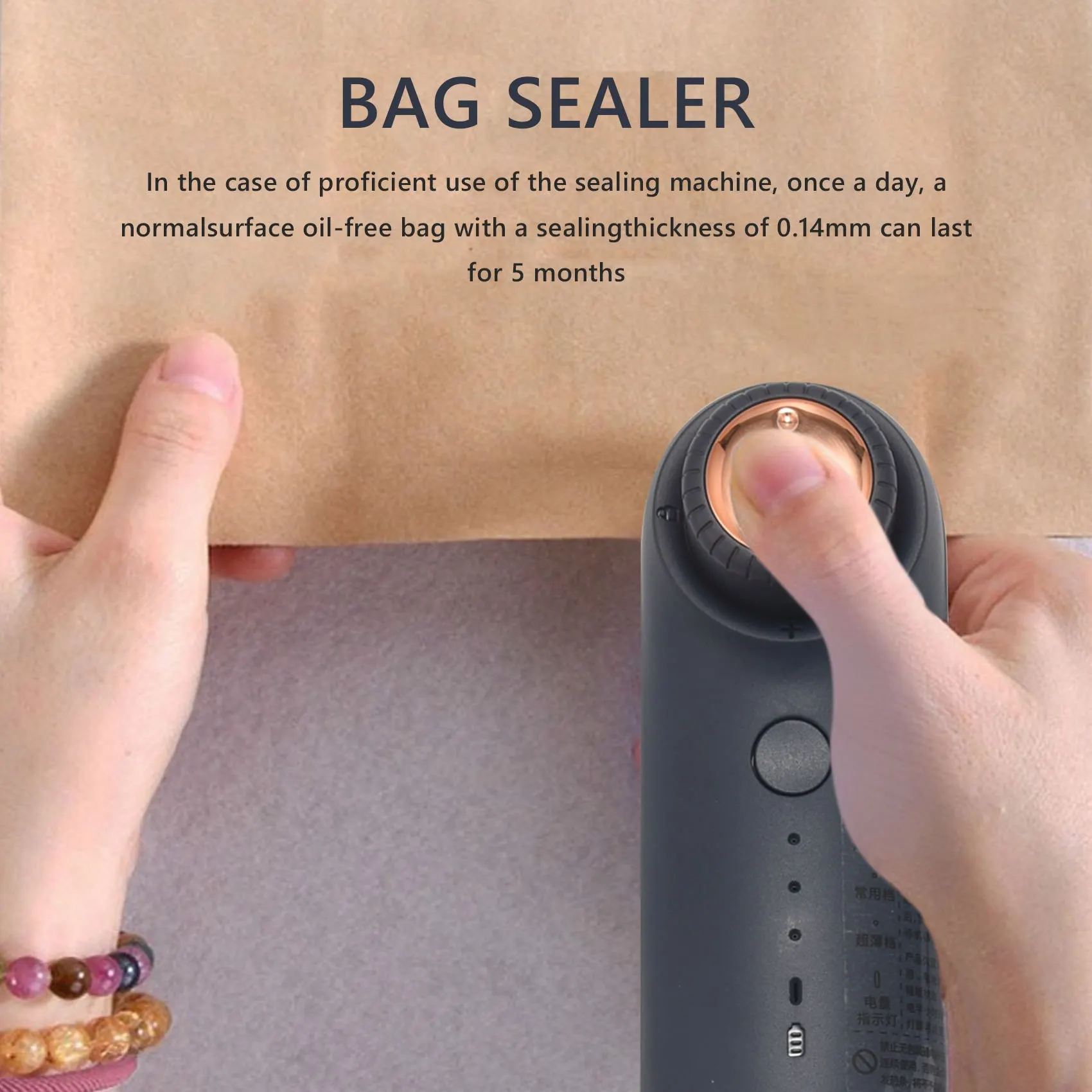 USB перезаряжаемая герметизирующая машина с 3 режимами регулировки