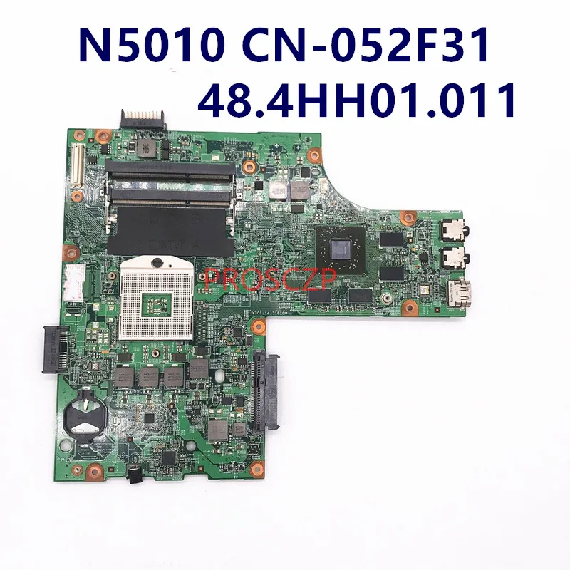 CN-052F31 052F31 52F31 High Quality For DELL N5010 Laptop Motherboard 48.4HH01.011 Motherboard HM57 HD5650 1GB DDR3 100% Tested