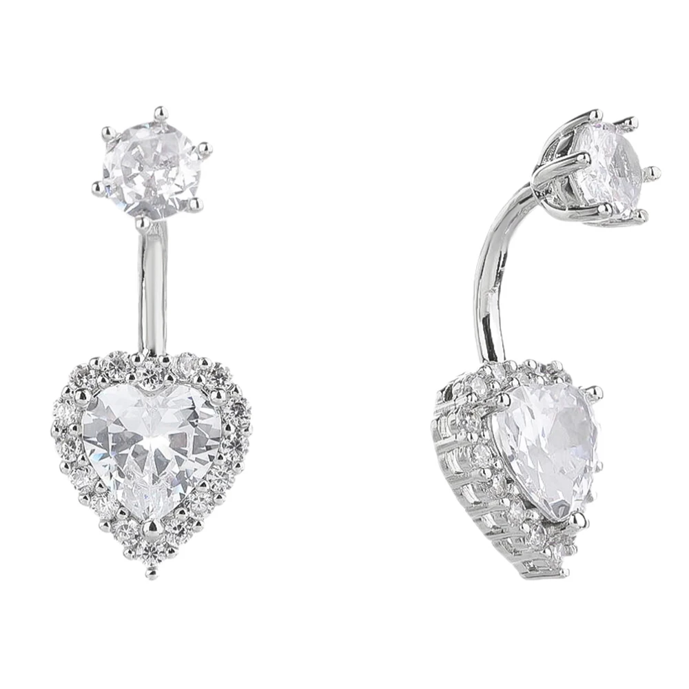 

Heart Cubic Zirconia Belly Ring for Women Micro Pave Zircon Fashion Belly Rings in Brass Circle CZ Jewels Anillo Ombligo Gift