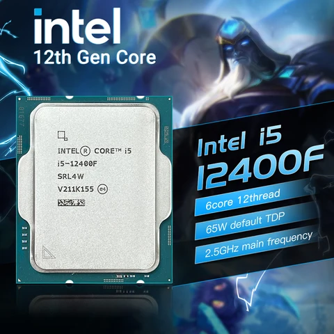 Полностью новый процессор Intel 12-го поколения core i5 12400F 6-ядерный 12-поточный 10-поточный процессор 65 Вт lga 1700 18M уровень 3 кэш 4,4 ГГц
