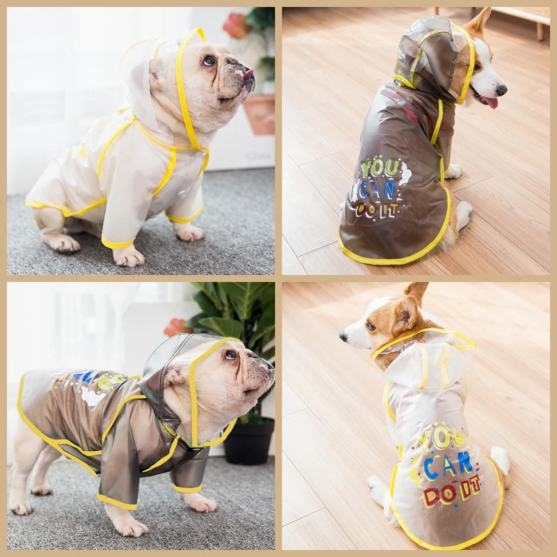 

Corgi Dog French Bulldog Dedicated Raincoat Transparent Waterproof Clothes Small And Medium Sized Puppies Outdoor Raincoat