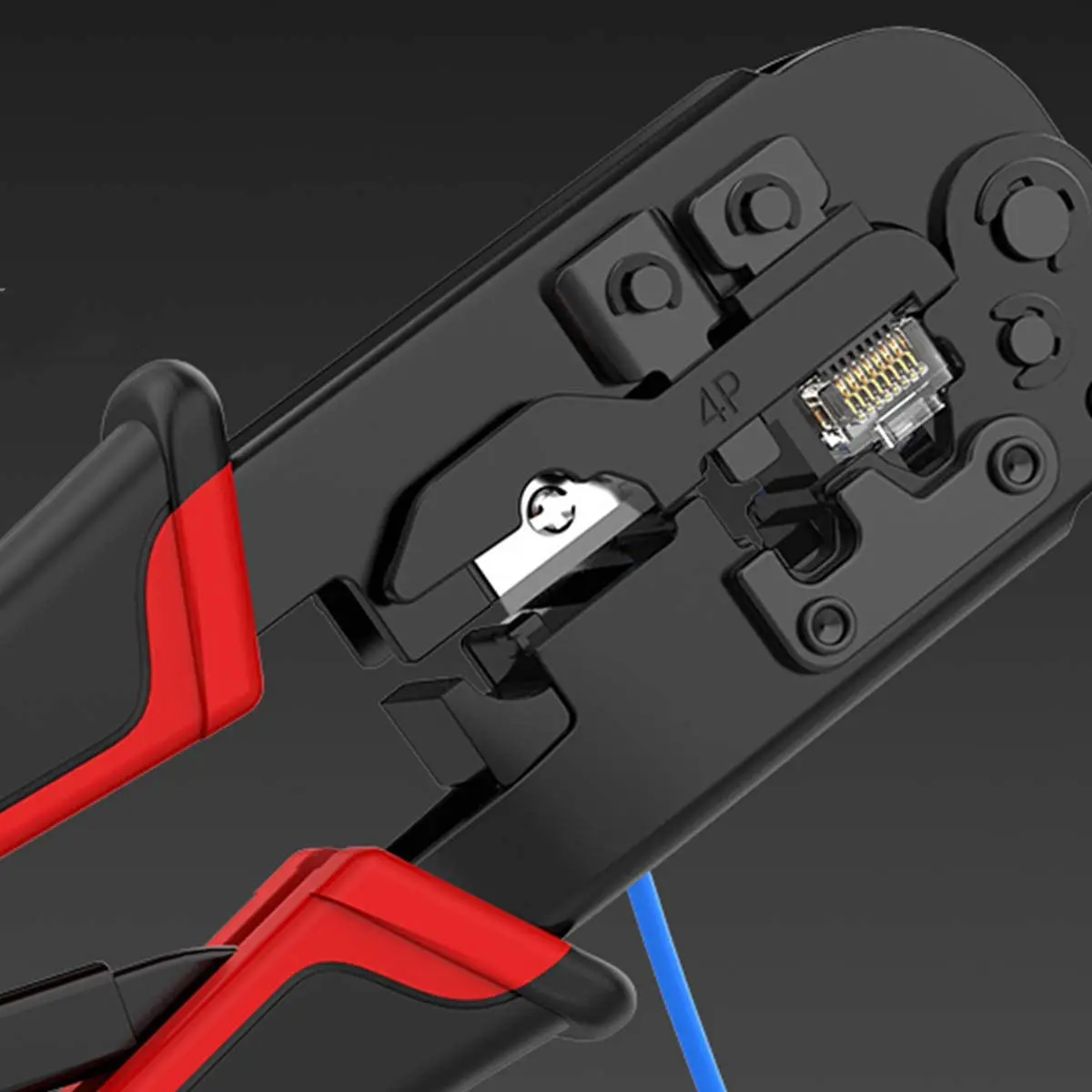 Фото Обжимной инструмент Natalink RJ45 для кабеля Ethernet LAN: кримпер, кусачки и стриппер для модульных телефонных разъемов 6P/8P №5