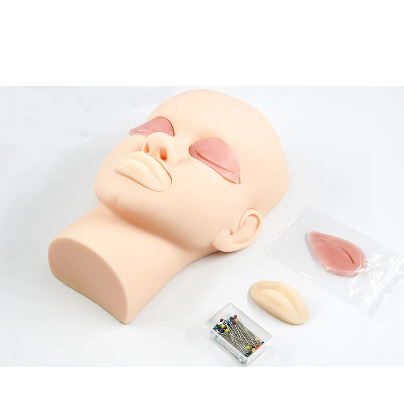 

Soft Silicone Head Mold Teaching Facial Injection Model Micro-Line Sculpting Double Eyelid Practice