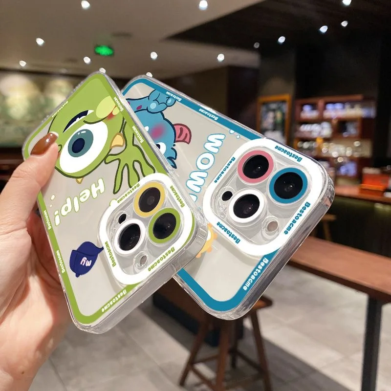 New Cute Monsters Phone Case For TECNO CAMON 30 20 POVA 6 5 SPARK 10 Infinix Smart 8 7 Note Hot 40 30i 20i Pro Transparent Cover