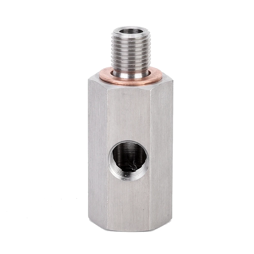 

Turbo Adapter Oil Pressure Sensor Tee 1/8in NPT Female M10X1 Male & Female