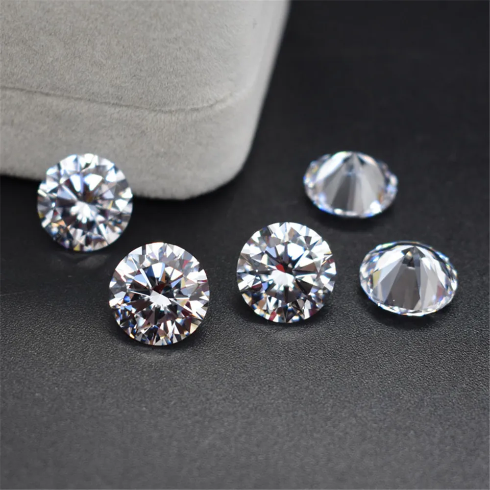 

Grade AAA Cubic Zirconia Round Diamond Cut Gem Brilliant Cut Transparent White Cubic Zirconia 8 Hearts and 8 Arrows CZ006