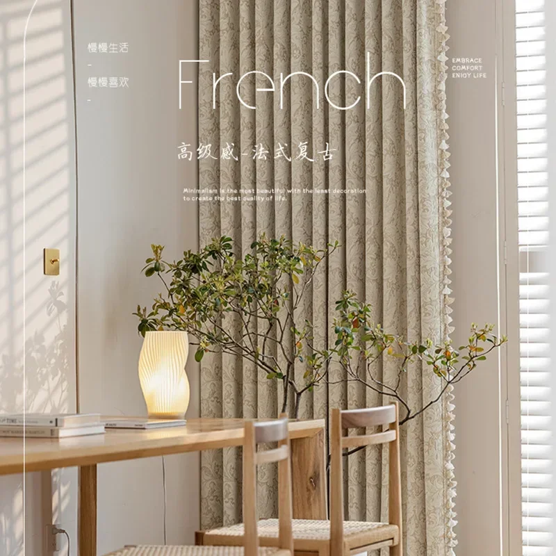 N3079Cream занавеска для снега блэкаут Высококачественная спальня