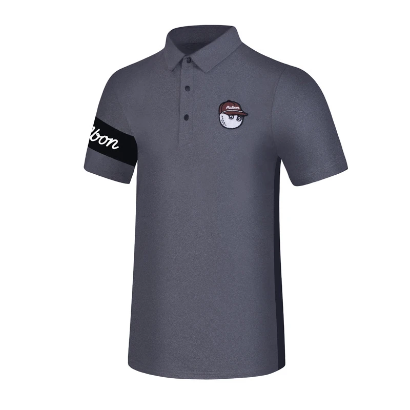 Golf clothing men's thin section lapel short-sleeved T-shirt summer white sports tops quick dry breathable men's polo shirt