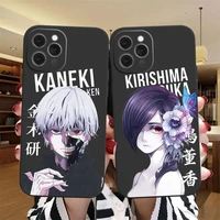 soft black tpu phone case for iphone 13 xr x xs 12 11 pro max 7 8 6s plus se2 japanese anime tokyo ghoul japan suave cover coque