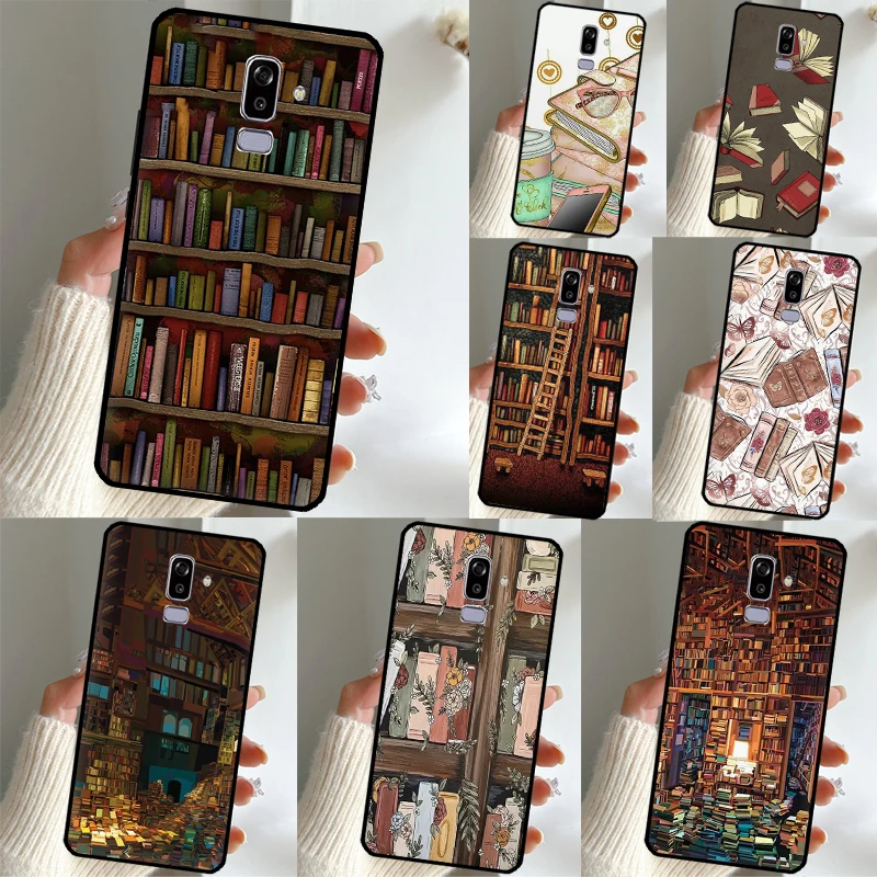 Library  Bookish Case For Samsung Galaxy A9 A8 A7 A6 J8 J4 J6 Plus 2018 A3 A5 2017 J1 J3 J5 J7 2016 Coque