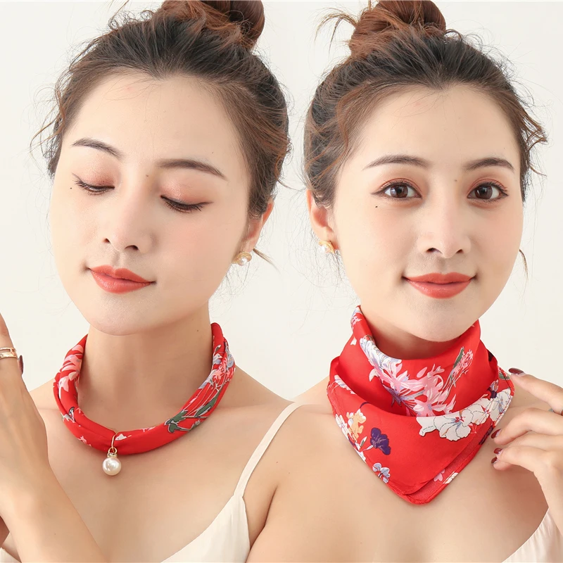 2022 дизайнерское жемчужное ожерелье женское роскошное шелковое с принтом на