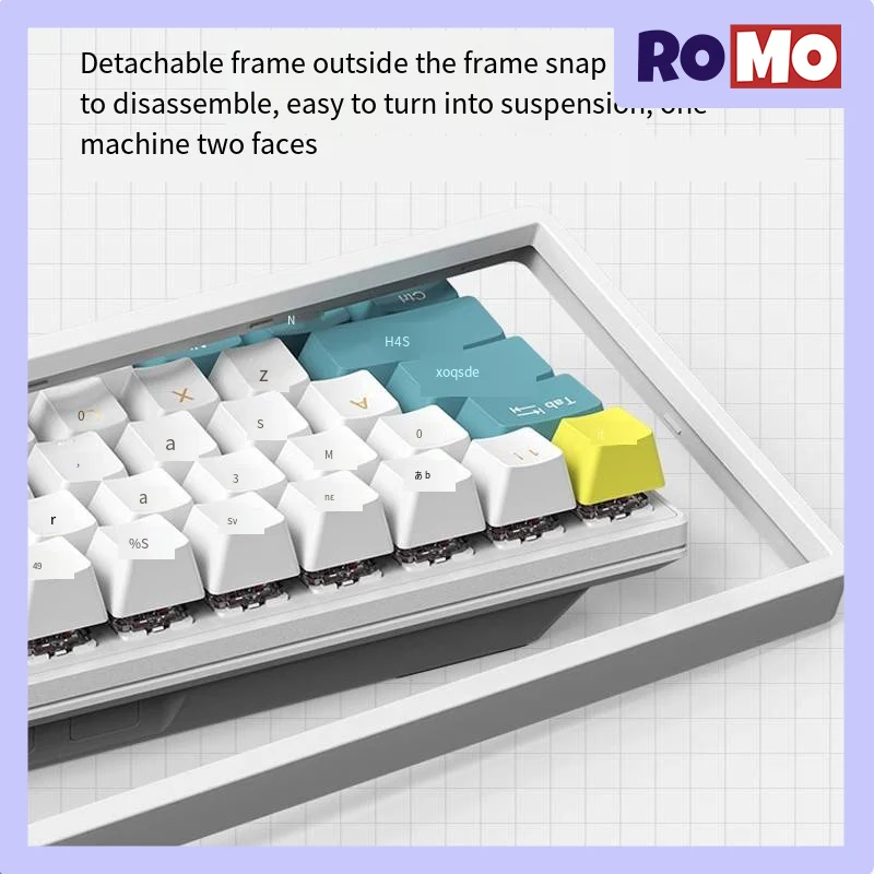 Rk G68 Беспроводная Bluetooth механическая клавиатура с тремя режимами 68 клавиш
