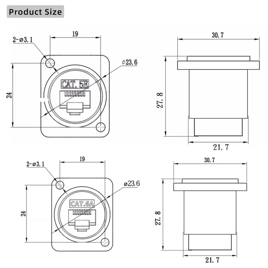 Разъемы для сетевого кабеля AVSSZ CAT6A CAT6 RJ45