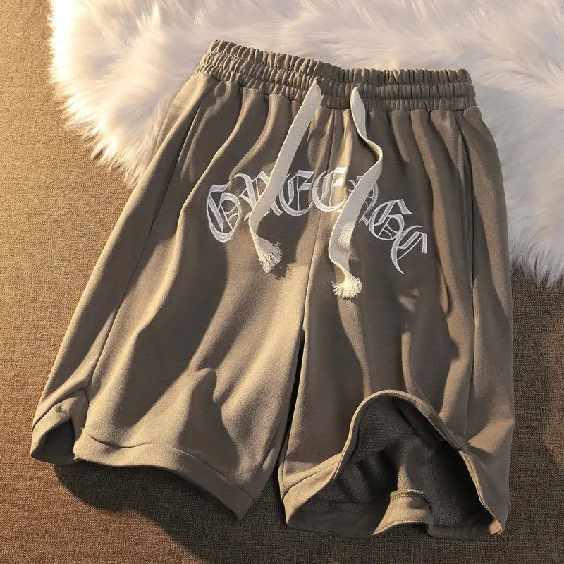 

Emo Y2K Mens Summer Casual Streetwear Breeches Harajuku Elastic Waist Short Pants Alt Fairy Grunge Bermudas Shorts Male Clothes