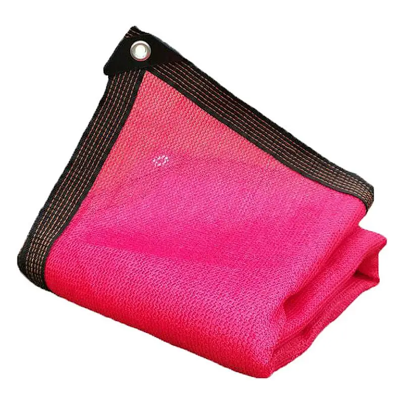 6 Line Red HDPE Outdoor Sun Shading Net Garden Balcony Sunsh