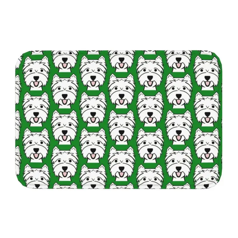 

West Highland White Terrier Front Door Floor Entrance Mats Indoor Westie Dog Bathroom Kitchen Doormat Toilet Carpet Rug Footpad