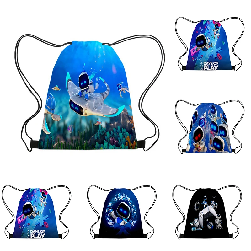 Рюкзак Astro Bot портативная сумка в стиле аниме на шнурке карманная разные сумки