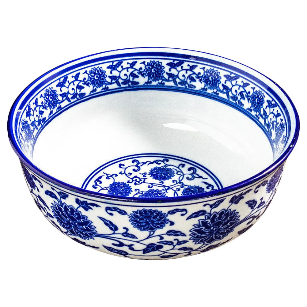 

Blue and White Porcelain Bowl Kitchen Wares Noodle Ramen Bowls for Porridge Soup Be Elegant Ceramic Ceramics Noodles Graceless