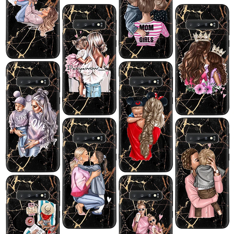 

Mom Baby Love Girl Phone Case For Samsung Galaxy S10 Plus S20 FE S21 S22 Ultra S10E S8 S9 + S7 Edge J4 Housing Shell Coque
