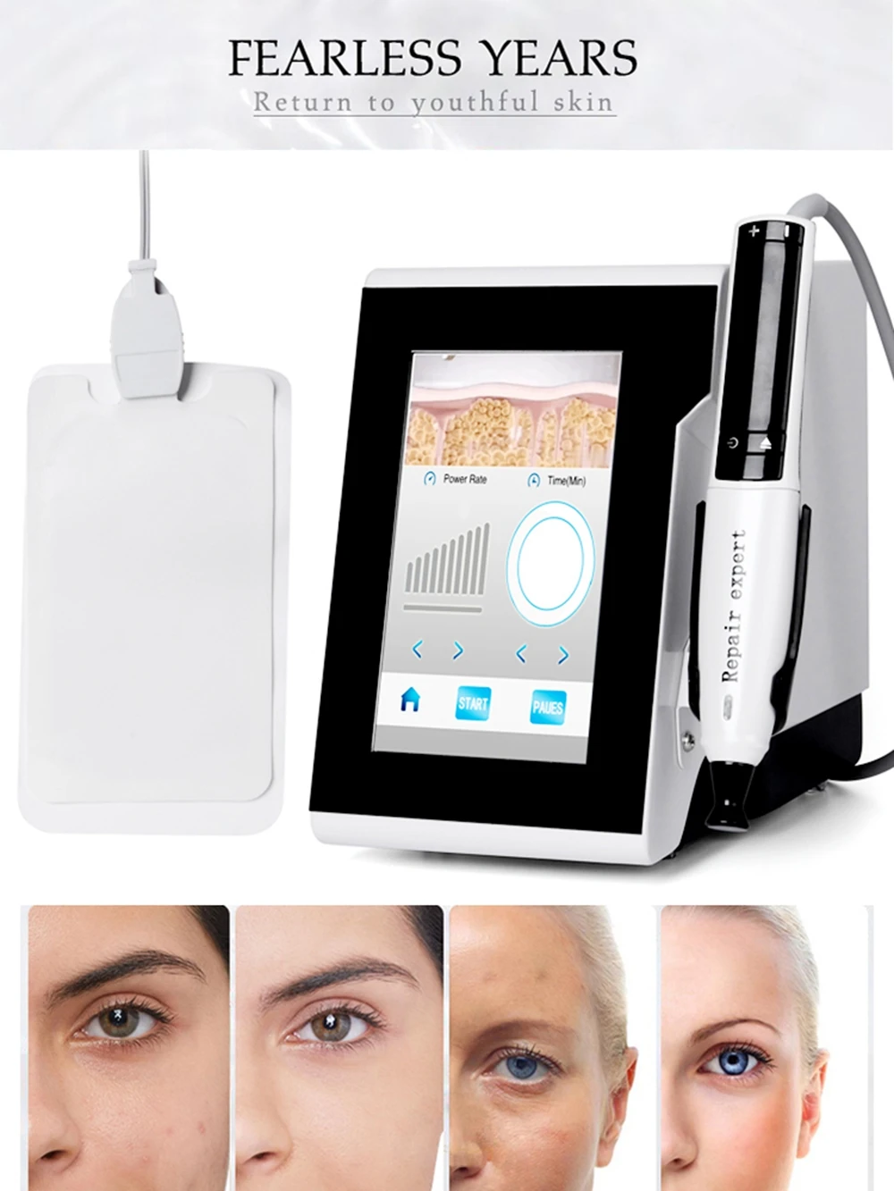 

RF Magic 2 in 1 Eye Face Wrinkles Anti-Agin Skin Tightening Gold Eye Lifting Smart Care Massager Skin Tightening Beauty Machine