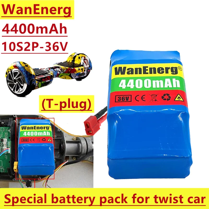 

36V lithium ion battery pack, 18650 combination, 10s2p, 4400mAh, suitable for 36V / 42V torsion car, balance car and scooter