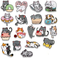 funny cartoon cat patch cute animal embroidered patches for clothing diy ironon patches for clothes sewing broken patch stickers