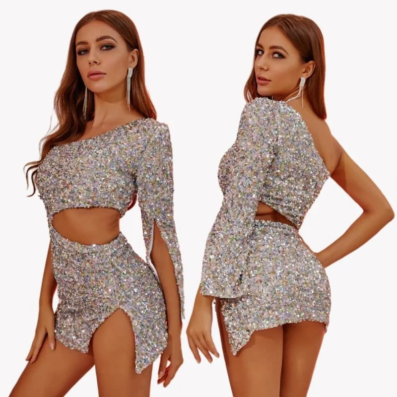 Платье новое женское с открытой талией и косым плечом | Женская одежда