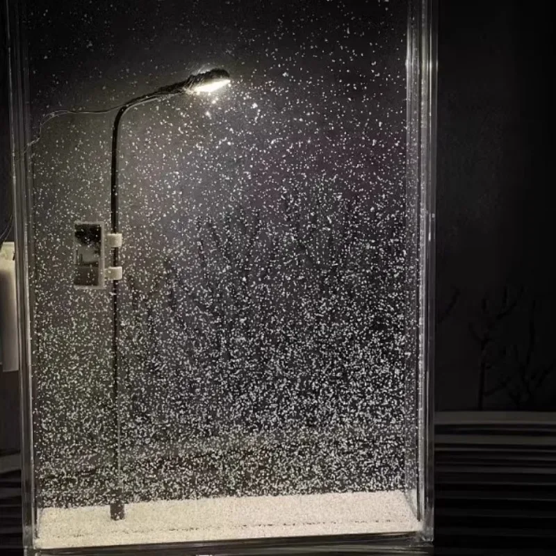 Snowy Night Flowing Маленький ночник Diy Материал Упаковка Усовершенствованный снежный