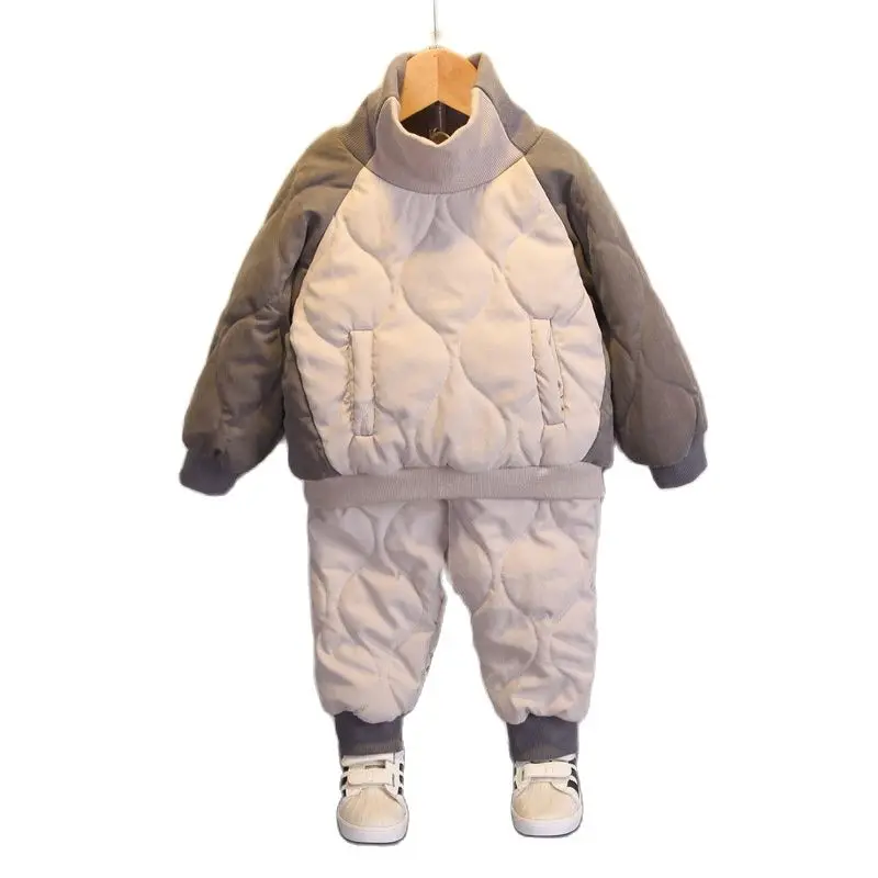 New 2021 Baby boys winter clothing suit set warm down jacket+pants long sleeve coat kis clothing set fashion clothes 0-4 years
