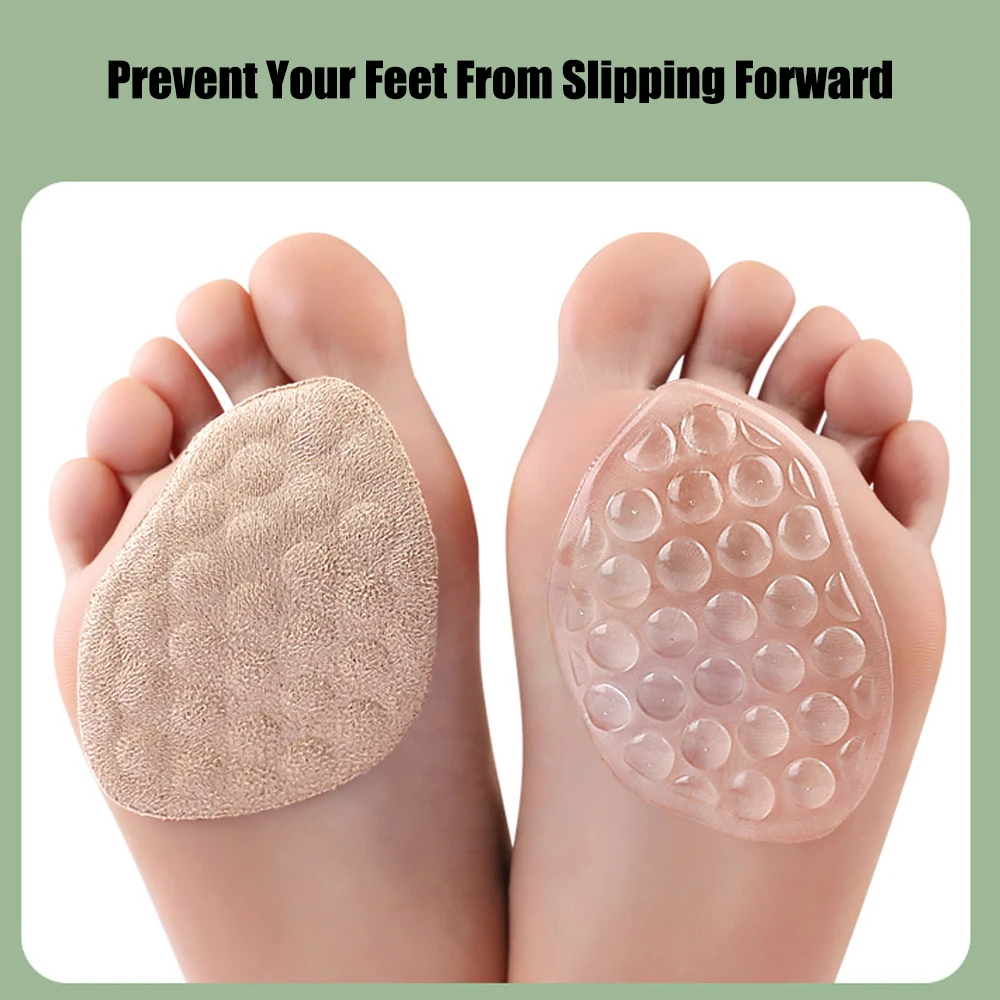 Forefoot Insert Metatarsal Pads for Women Shoes Self-adhesive Non-Slip Silicone Foot Pad for Sandals High Heels Gel Shoe Insoles