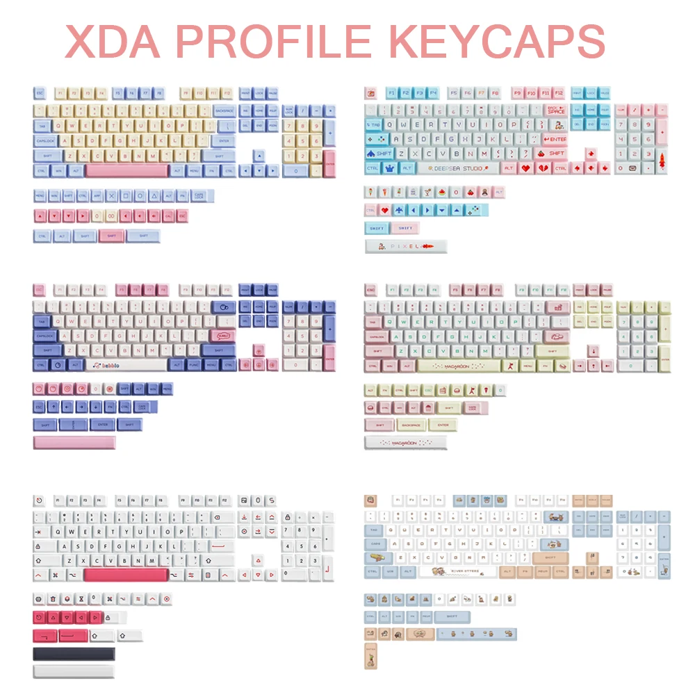 

Новинка XDA профиль Marshmallow 132 клавиши колпачки клавиш PBT краска Сублимация для MX Переключатель подходит для 61/64/68/87/96/104/108 клавиатуры XDA колпачки