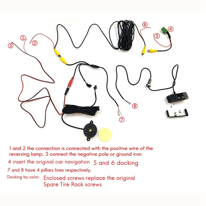 Камера заднего вида с радаром и зуммером запасные части для 2019-2022-Suzuki Jimny JB74 JB64 JB74W