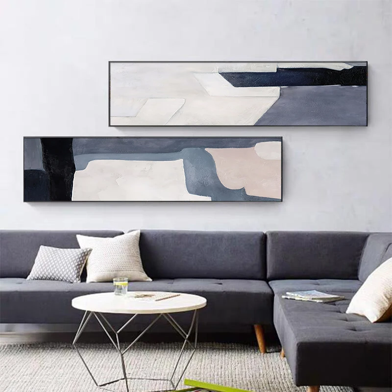 Абстрактные декоративные картины Цветные Блоки плакат печать современные