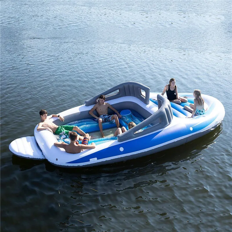 

Newest inflatable airtight water party boat for Island Float