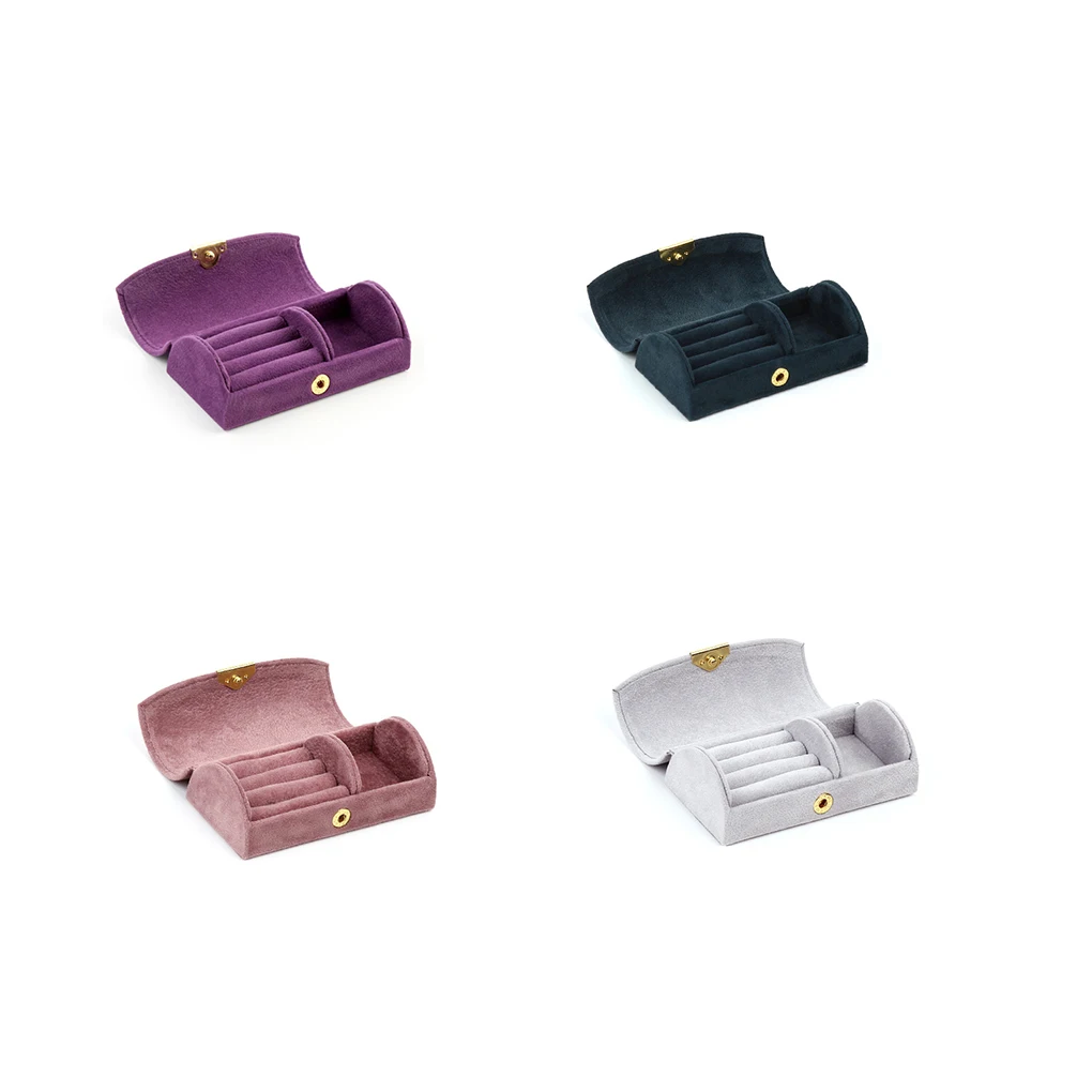 

Коробка для ювелирных изделий с бархатной крышкой и аркой легкие упаковочные коробки маленький прочный гладкий держатель для хранения сер...