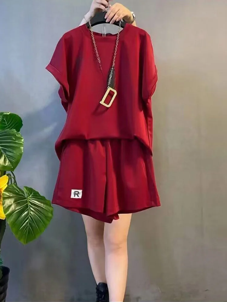 Женская одежда размера плюс топ с круглым вырезом и надписью коротким рукавом