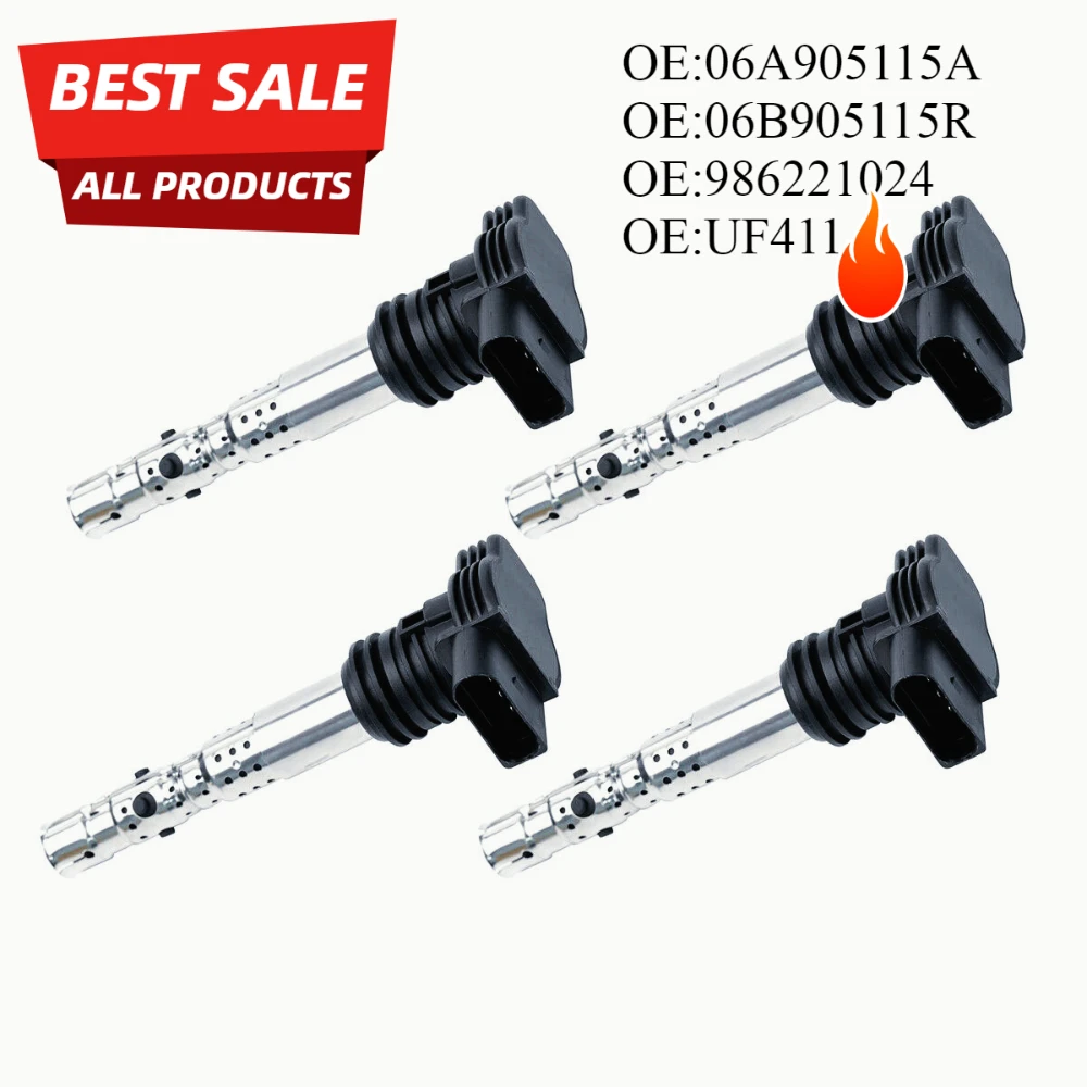 Набор из 4-х катушек зажигания для Beetle Golf Jetta Passat -Audi 06B 905115 Р 1788337 06A 905 115