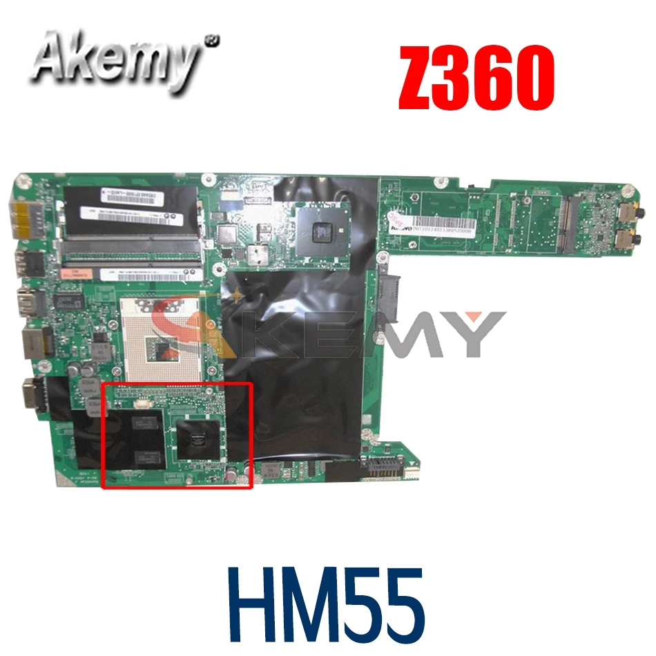 

Laptop motherboard For LENOVO Ideapad Z360 PGA989 HM55 Mainboard DALL7AMB6E0 11012402 N11M-GE2-S-B1