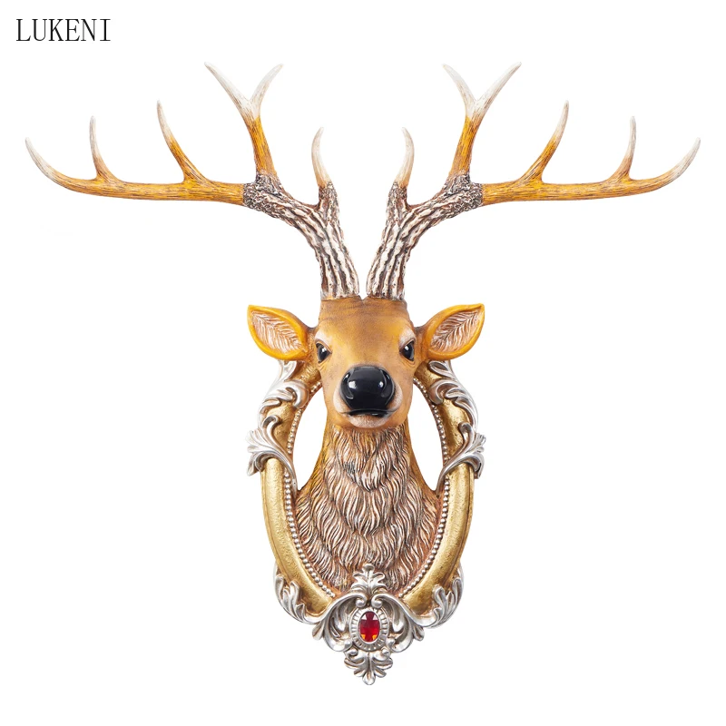 

Simulation Deer Head Roof Pendant Wall Decoration Nordic Bedroom Floor In The Living Room Sofa Background Wall Decoration