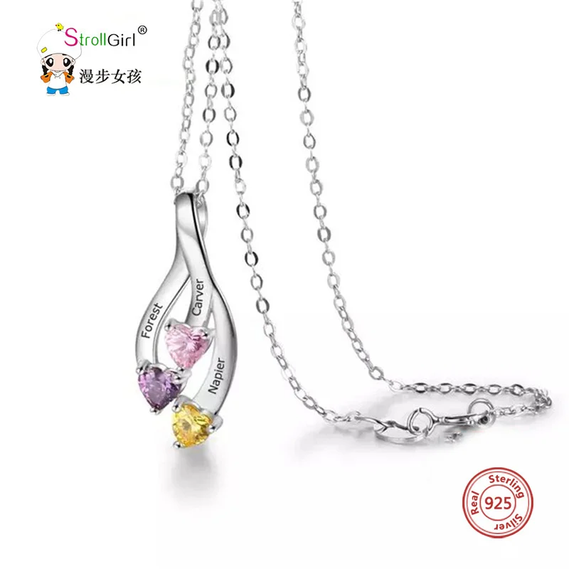 Индивидуальное Ожерелье С Вырезанным именем искусственное серебряное ожерелье