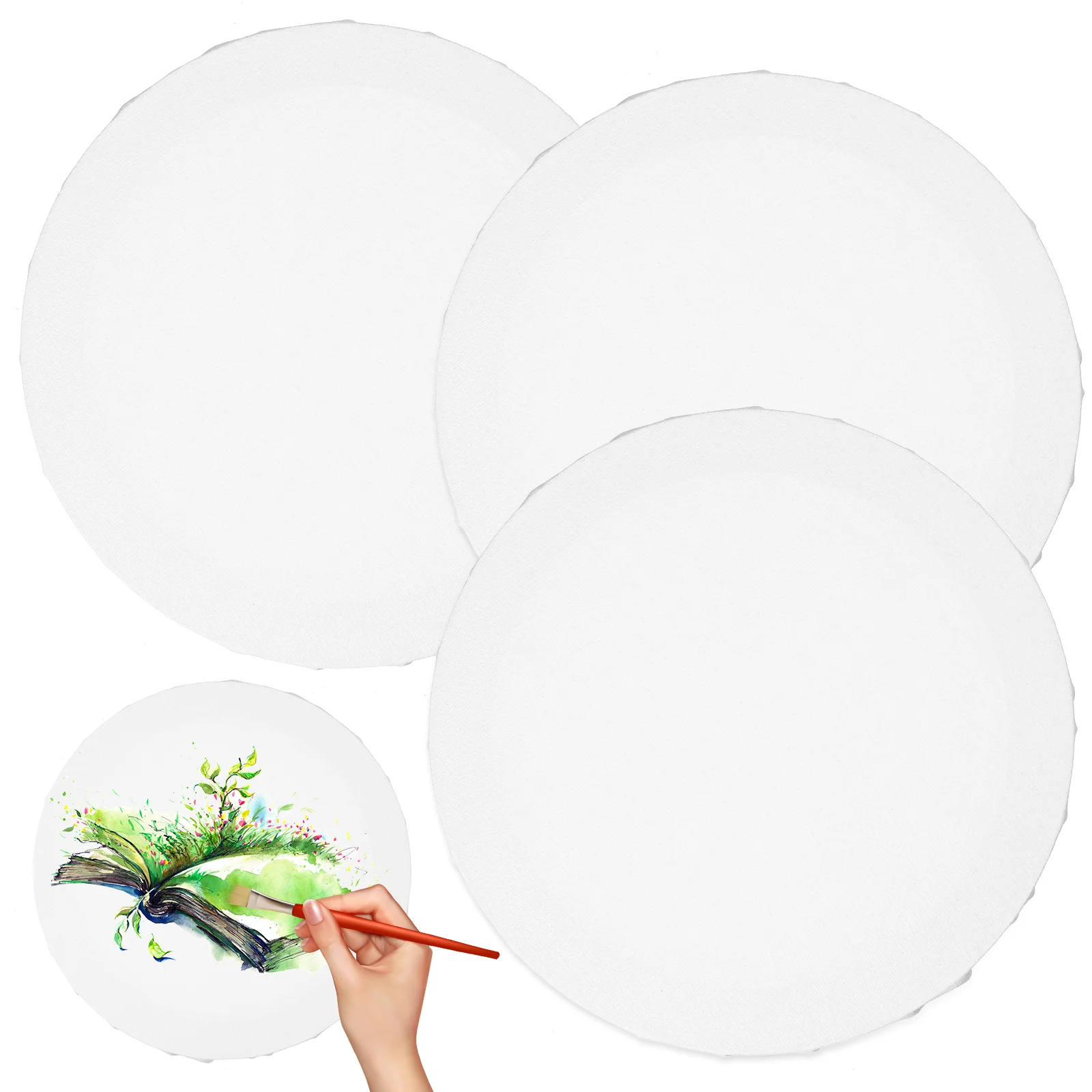 

Canvas Painting Boards Board Panels Oil Round Artist Forpanel Diy Watercolor Canvases Drawing Stretched Gouache Circle Primed